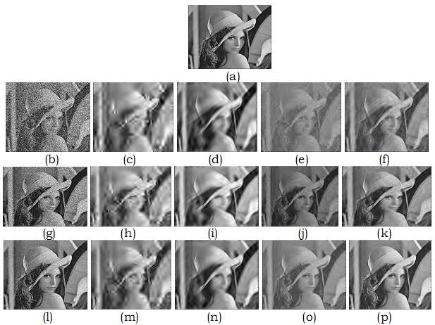 112 Fig. 6.2 (a) standard Lenna image, (b) noisy image obtained by adding Gaussian noise with standard deviation of 0.
