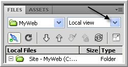 Create your new home page In the panel that shows Files, click the drop down and make