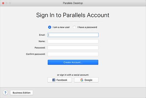 Install or Upgrade Parallels Desktop 1 Sign in to your Parallels account: Parallels account allows you to: store your product activation keys - you will never forget or lose them; prevent anyone but