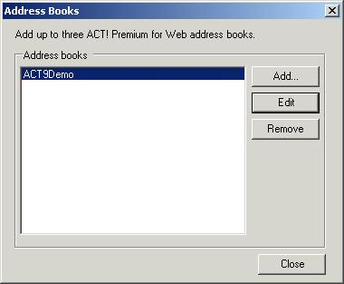 Outlook option. The following ACT!