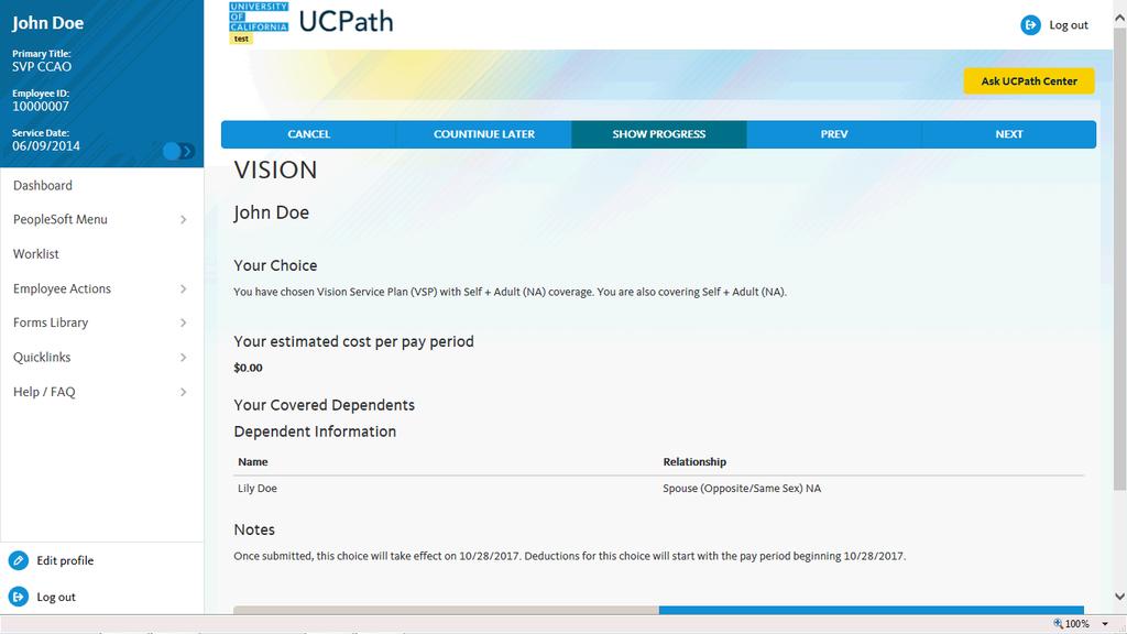 96. UCPath displays your estimated pay period