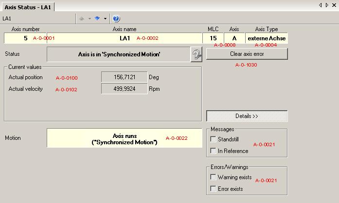 Functional Description Rexroth IndraMotion MLC 03VRS Electric Drives Bosch Rexroth AG 171/333 IndraMotion MLC - Context Menus and Dialogs in the Online Mode and for the Offline Parameterization Fig.
