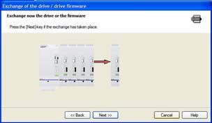 7-23: Exchange of the drive / drive firmware The mechanism used for the exchange of the drive firmware depends on the type of the drive and cannot be carried out here.