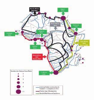 Infrastructure development 54 Figure 4 Continental strategic ICT Infrastructure belt interconnection by 2020 Figure 5 Existing and needed Internet exchange points on the continent by 2020 To