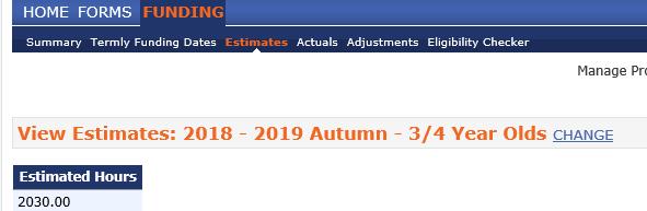 date. After Deadline Date Once the Estimate submission date has passed, the Estimate screen for that term