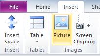 INSERTING PICTURES INTO A NOTEBOOK PAGE When wishing to insert a picture into a Notebook it can be either Pasted in or Inserted from the Insert tab on the Ribbon.
