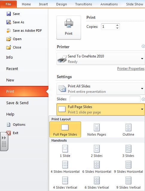 INSERTING IE, WORD OR POWERPOINT CONTENT () When wishing to insert Word documents or PowerPoint slides into a OneNote page you use the Print window to enable this.