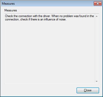 window. "Measures" may be displayed depending on the contents of the error message.