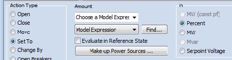 Contingency Analysis: Reference State Evaluations Contingency Element Option Evaluate in Reference State option for Model Expression Model Condition Option Evaluate in Contingency Reference State