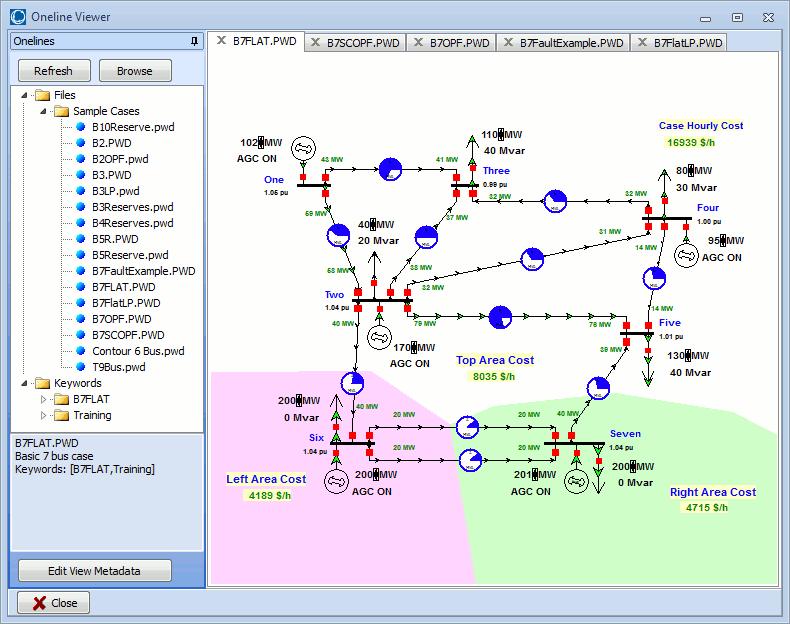 Oneline Viewer Tool Enter a file path with oneline diagrams in it PowerWorld PWD