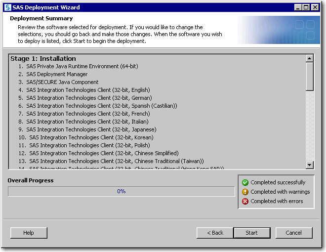 248 Appendix 6 Provisioning SAS on Windows 3. Proceed to Step Two: Provision SAS. Step Two: Provision SAS After you provision the system requirements, provision SAS.