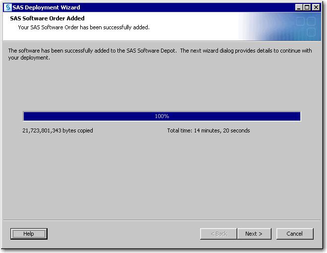 Creating SAS Software Depots 47 14. Click the depotsummary.html link on the page to review the SAS QuickStart Guide. 15.