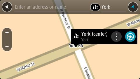 The city name is shown in the right side of the search input box, and the city center POI is shown below in the right-hand column. 6. Select the city center POI.