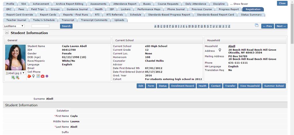 Progress Report Tab The Progress Report tab displays the student s Progress Reports generated in the current Scheduling Year by default.