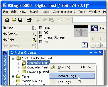 Chapter 7 Configure ControlLogix Digital I/O Modules View and Change Module Tags When you create a module, a set of tags is created by the ControlLogix system that can be viewed in the Tag Editor of