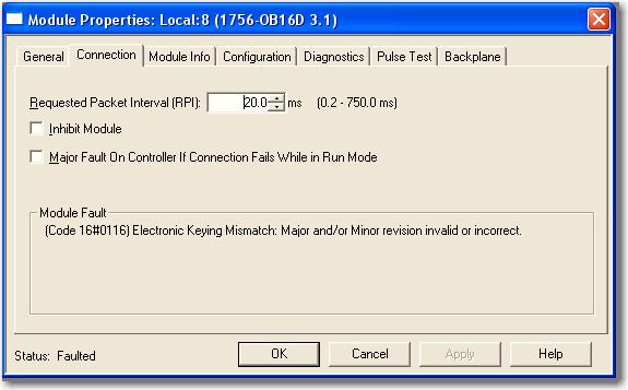 Figure 25 - Notification in Tag Editor Fault Type Determination When you are monitoring a module s