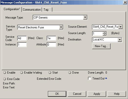 00 or Later Table 56 - Relationship of Message Configuration Parameters RSLogix 5000 Version 9.00.00 or Earlier The following table explains the relationship of the fields in the above dialog boxes.