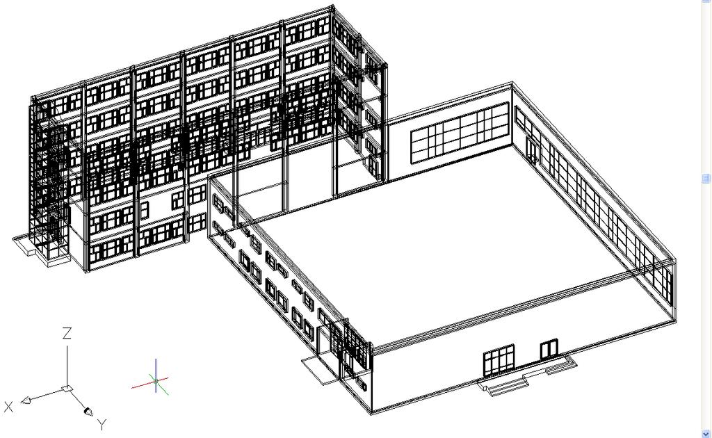Figure 7. The 3D building model (view mode: wireframe) Figure 8.