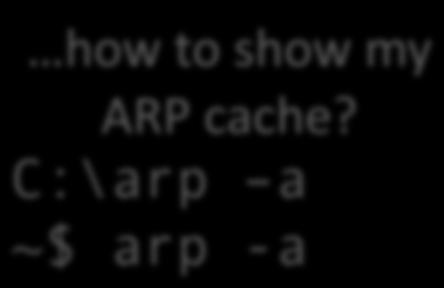 C:\arp a ~$ arp -a so; state entries: