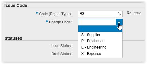QIM-DP-22-Enter and Save Quality Reject in QIM (R2 Re-issue) 9. Click Code R2 : Re-Issue in the Result List section. 10.