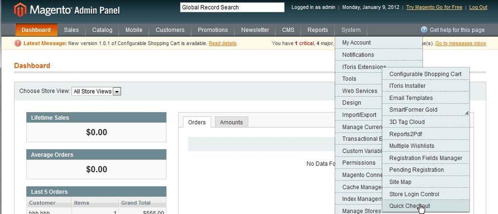 2.3. License Quick Checkout extension is website-dependent. By website here we understand the website in Magento terms.