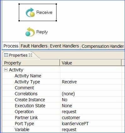Step 2: Rename the Receive and Reply activities To make the activity names more meaningful, we will rename them. 1 Select the Receive activity in the Process Editor.