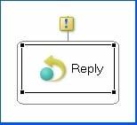 Step 3: Add a fault handling activity 1 From the Activity palette, drag a Reply activity into the Catch handler, as shown.
