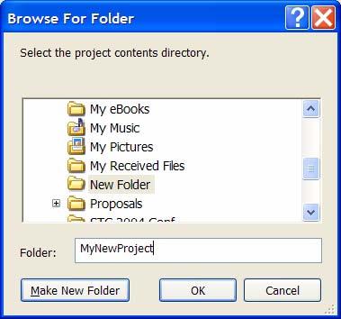 Creating Projects and Folders You must create a project folder to store BPEL process files. A project maps to a folder in the file system.