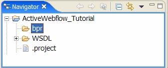 You can now create new BPEL process files. For information on creating a new BPEL process, see Starting a New Process. If desired, you can create project folders to organize your files.