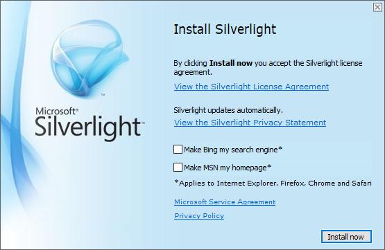 10. When the Silverlight dialog