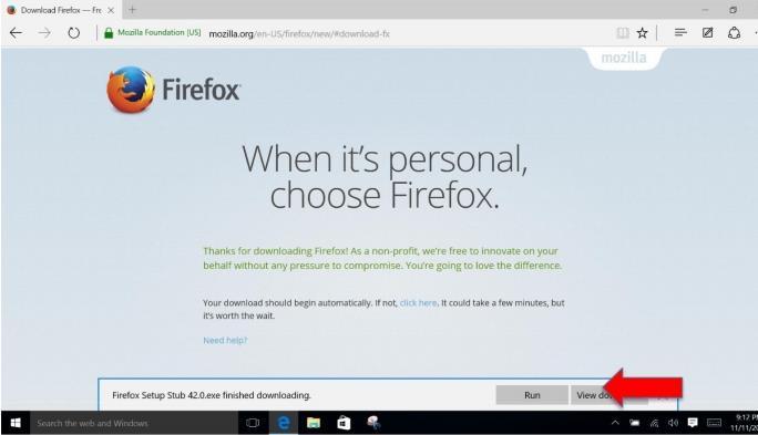 Type in www.mozilla.com and hit Enter. The below page will load. 3.