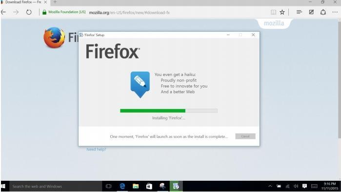 Firefox will now download