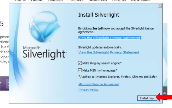 6. Tap on Silverlight 7. Enter parent password 8.