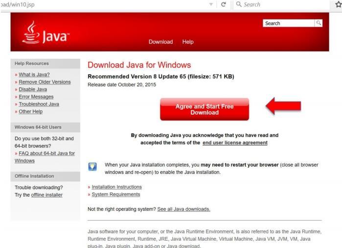 3. Click on Free Java Download 4.