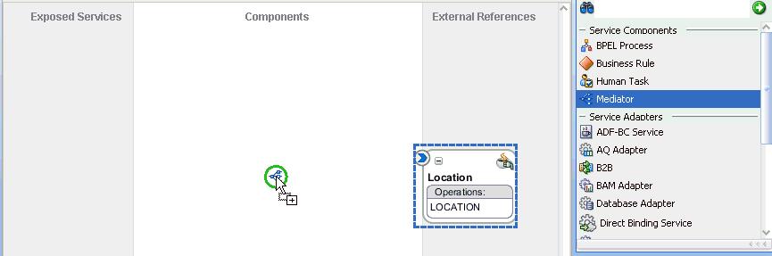 Configuring a Mediator Outbound Process Figure 5 14 External References Pane You are now ready to configure an outbound Mediator process component.