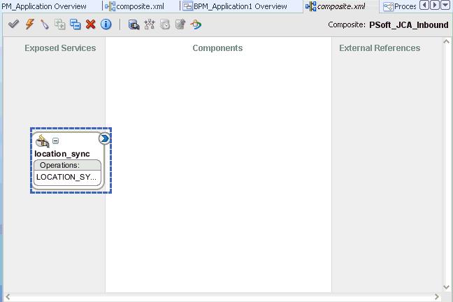 Designing an Inbound BPM Process Using Transformations for Event Integration Figure 6 104 Third Party Adapter Service Component You are now ready to configure an