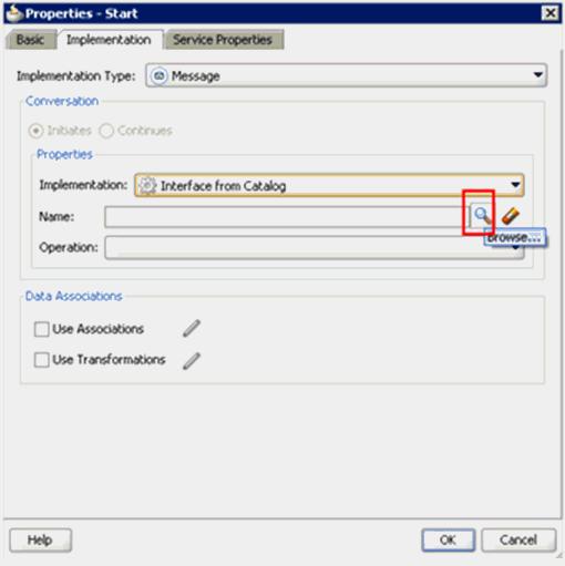 Designing an Inbound BPM Process Using Transformations for Event Integration Figure 6 114 Browse Icon The Type dialog is displayed, as shown in Figure 6 115. Figure 6 115 Type Dialog 11.