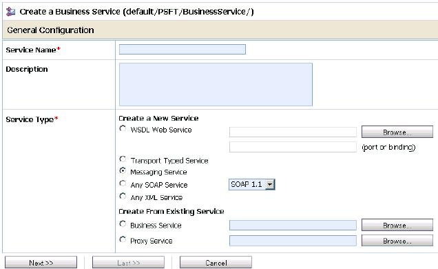 Configuring Outbound Processing Using Oracle Service Bus (J2CA Configuration) 2. In the right pane, select Business Service from the Create Resource menu, as shown in Figure 7 15.