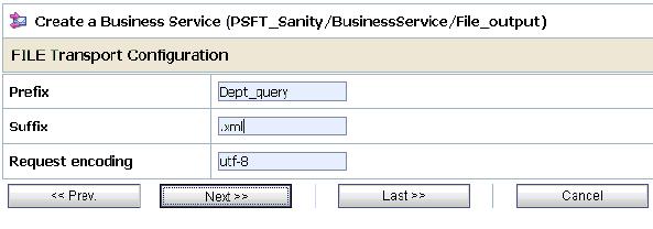 Enter the prefix and suffix for the output file to be received and click Next.