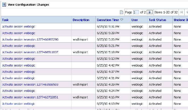 Configuring Inbound Processing Using Oracle Service Bus (J2CA Configuration) The Activate Session page is displayed, as shown in Figure 7 83. Figure 7 83 Activate Session Page 10. Click Submit. 11.