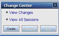 Click Create in the Change Center area to start a new Oracle Service Bus session, as