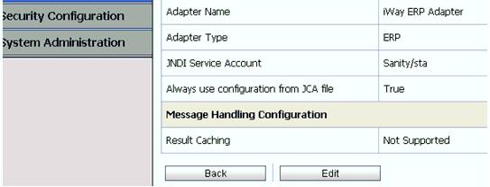 Credential Mapping for Oracle Service Bus (OSB) Figure 8 25 Edit Option The General Configuration page is