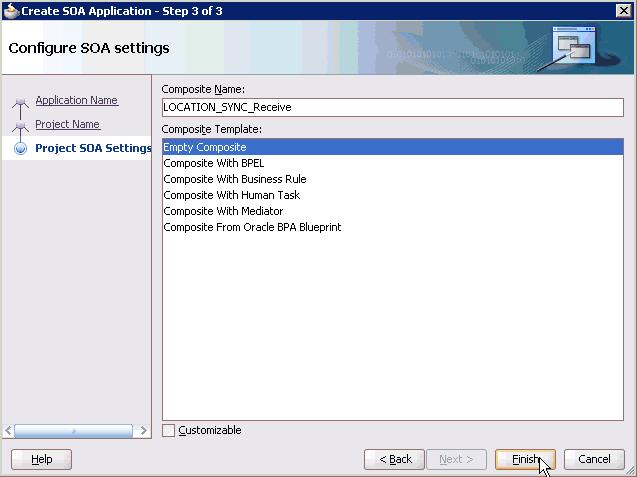 The Configure SOA settings page is displayed, as shown in Figure 4 75.