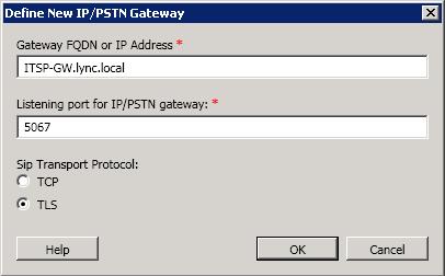Figure 3-6: Define New IP/PSTN Gateway The E-SBC device is now added as an 'IP/PSTN Gateway'. Figure 3-7: IP/PSTN Gateway 3.