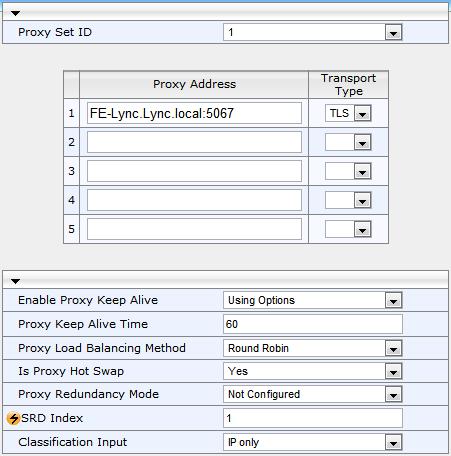 4.4 Step 4: Configuring Proxy Sets Tables This step describes how to configure the proxy set tables. Proxy Set is a group of Proxy servers defined by IP address or fully qualified domain name (FQDN).