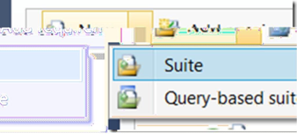 The icon for the resulting suite is as follows: This suite has similar pros and cons as those of a requirement based suite in that test cases are added to the suite automatically when other testers