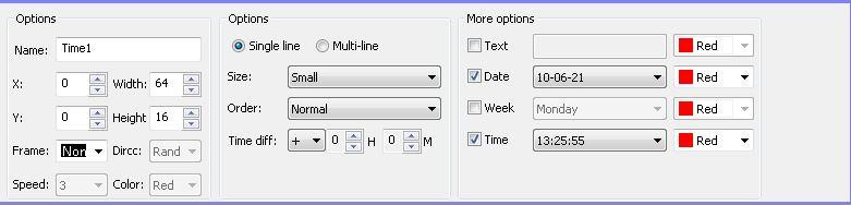 Time/Date Object By clicking on the Time on the Object Area, parameter will display your time & date settings.