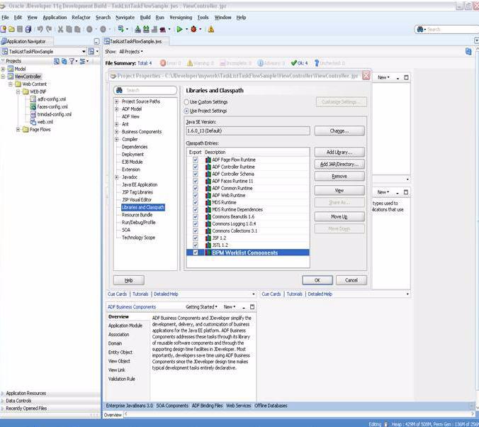 Samples: Customizing ADF Applications with Oracle Business Process Management