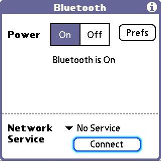 CHAPTER 8 Your Wireless Connections You can select Bluetooth controls on the status bar to quickly check Bluetooth status and make a connection from any application on your handheld.