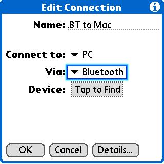 Select New. 3 Set up the connection to your computer: a. Enter a name for the connection, such as BT to Mac.